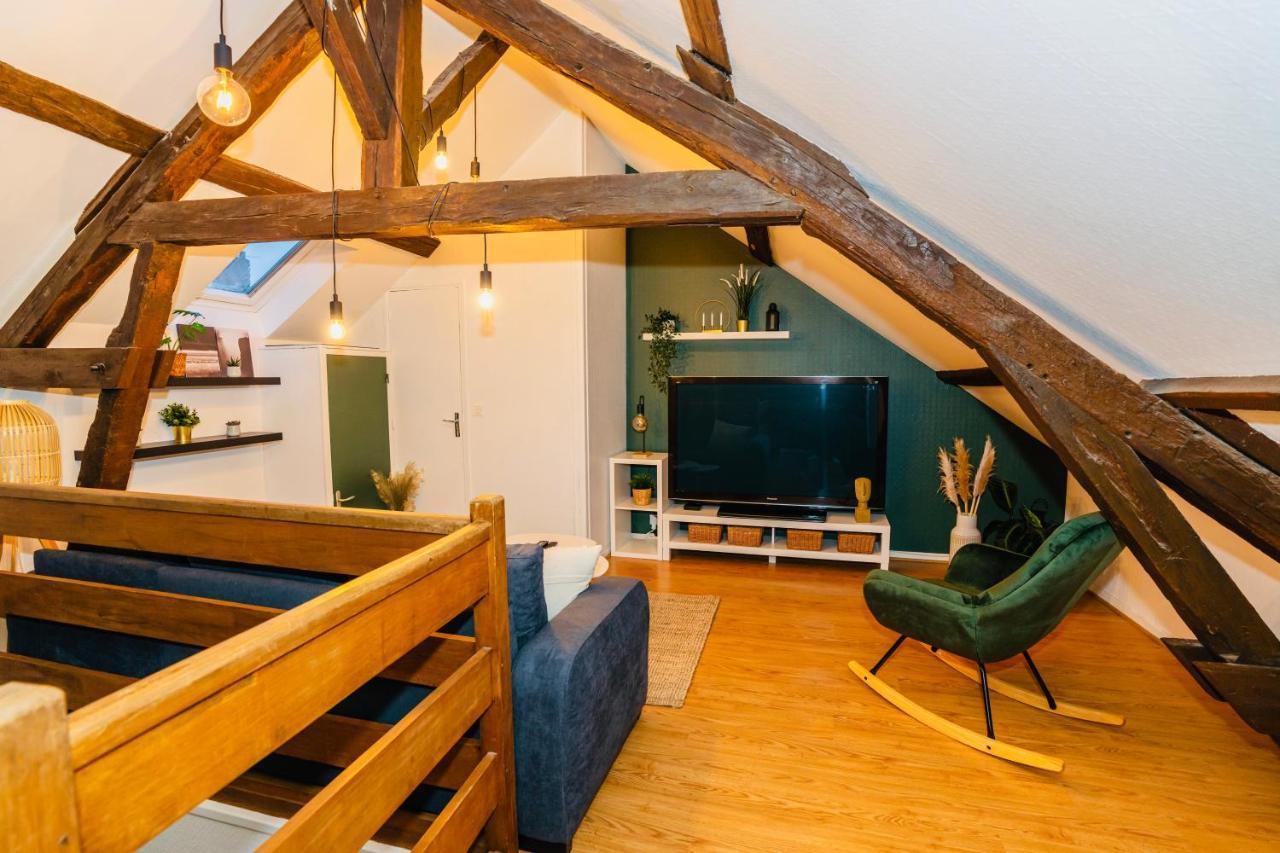Apartamento Nid Douillet La Cour Du Dauphin, Vue Cathedrale Imprenable Laon Exterior foto