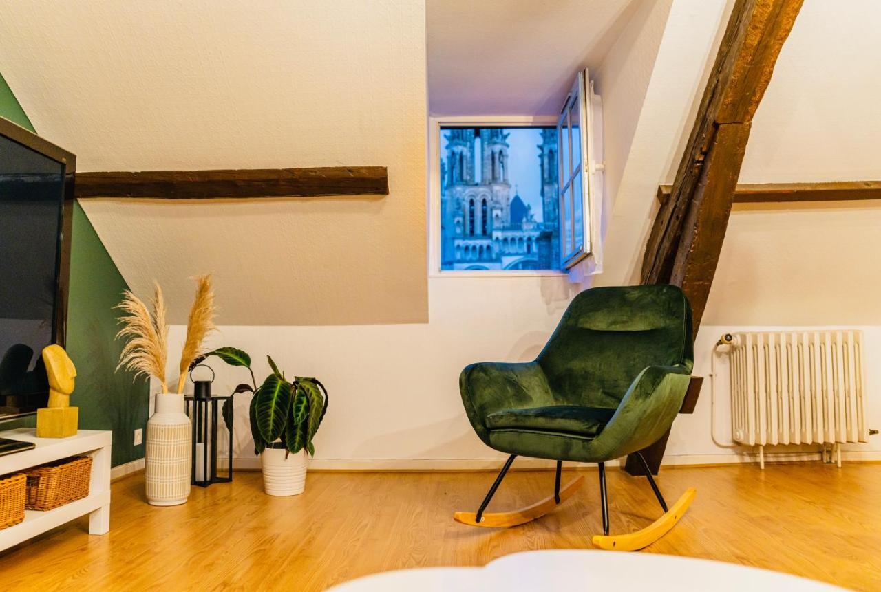 Apartamento Nid Douillet La Cour Du Dauphin, Vue Cathedrale Imprenable Laon Exterior foto